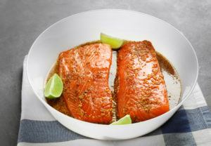 resep ikan salmon honey garlic salmon