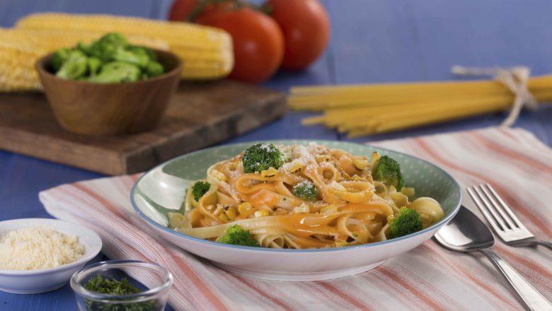 Resep Fettuccine Brokoli Saus Jagung, Sajian Khas Italia