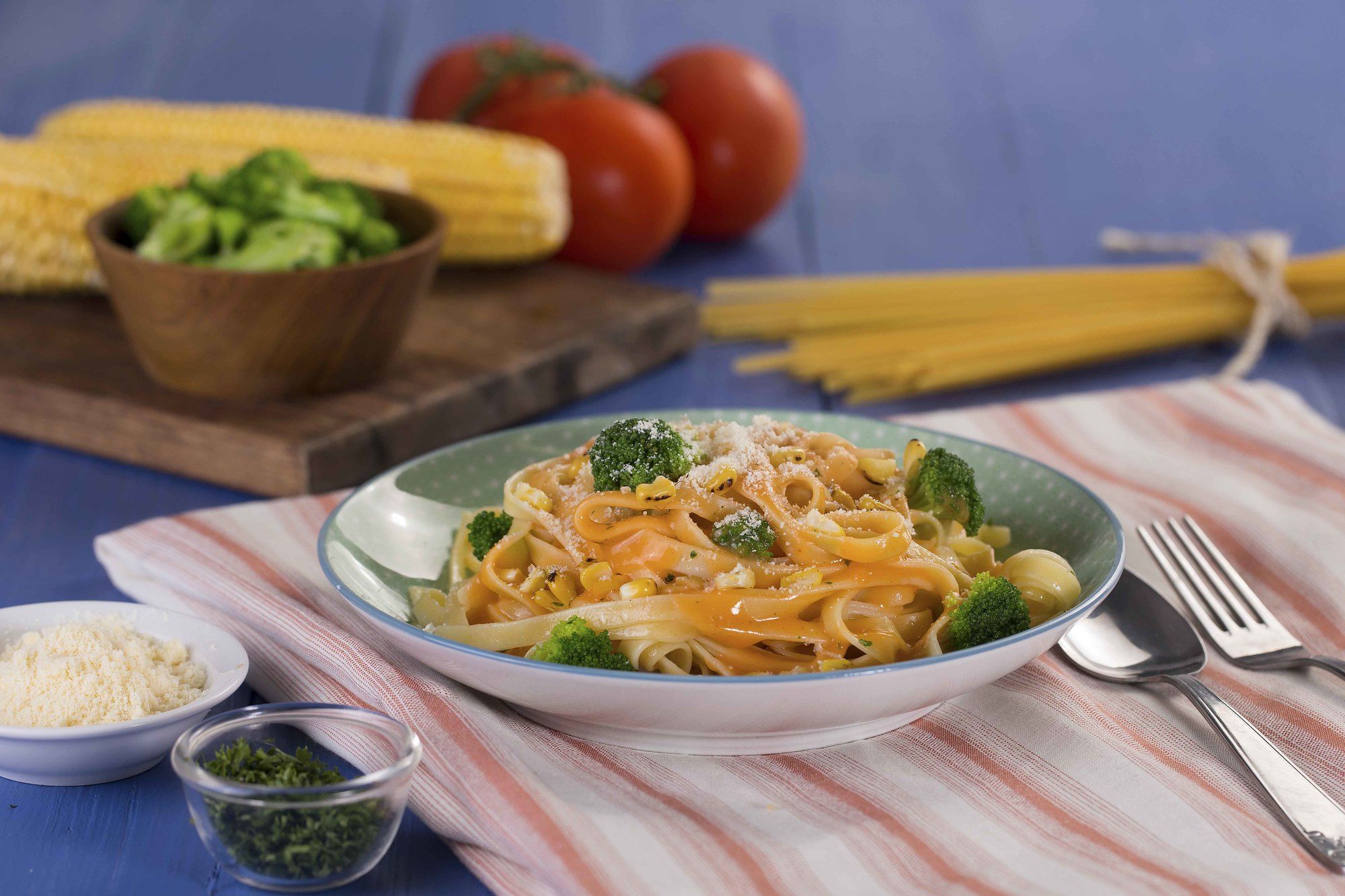 Resep Fettuccine Brokoli Saus Jagung - Masak Apa Hari Ini?