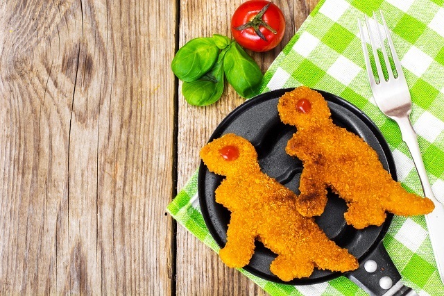 Nugget dicetak dinosaurus.