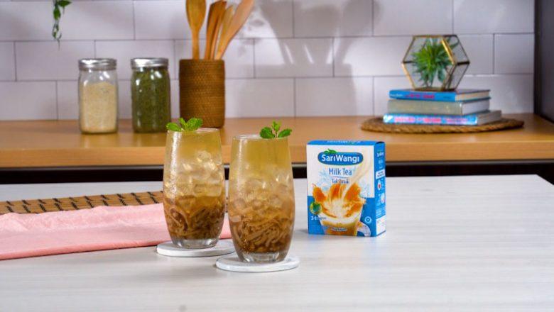 Video - Resep Es Cincau Milk Tea, Segar untuk Teman Makan Snack