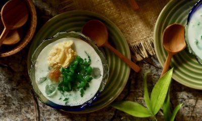 Resep cendol durian di mangkuk saji.