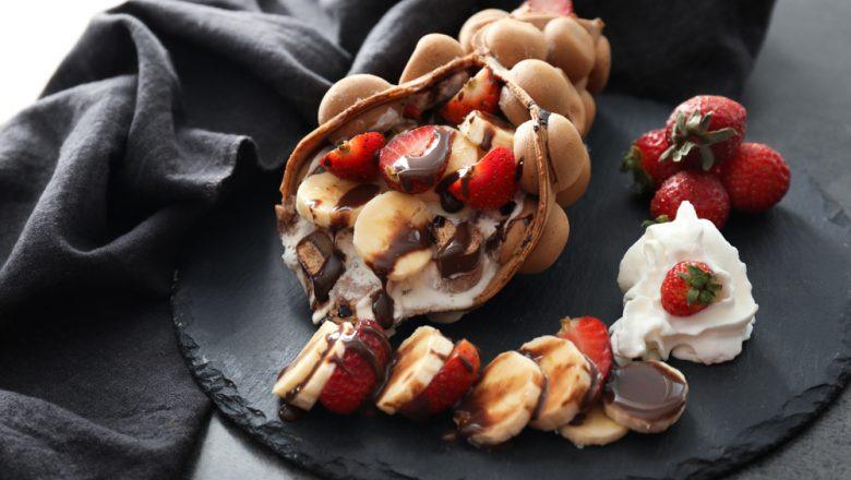 Resep Waffle Ice Cream Vanilla Chocolate Chip dari Hong Kong